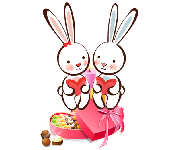 Transparent Leporids Drawing Cartoon Pink Food for Easter