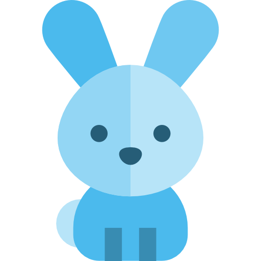 Transparent Rabbit Easter Bunny Hare Blue for Easter
