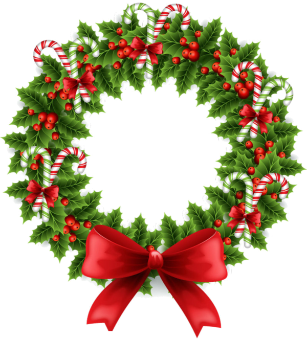 Transparent Christmas Day Wreath Santa Claus Christmas Decoration for Christmas