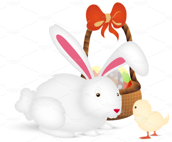 Transparent Easter Bunny Chicken Rabbit Event for Easter