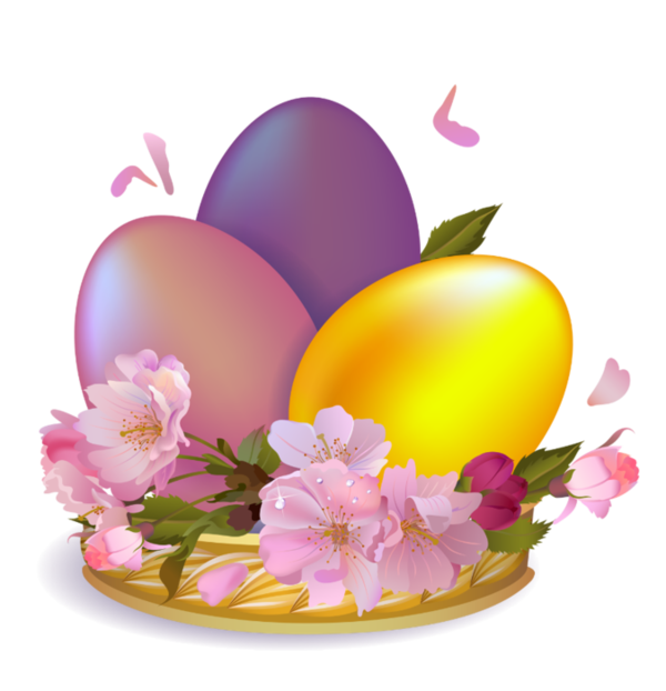Transparent Easter Easter Egg Egg Flower Petal for Easter