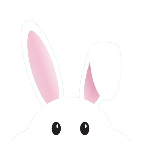 Transparent Rabbit Easter Bunny Cartoon Pink for Easter