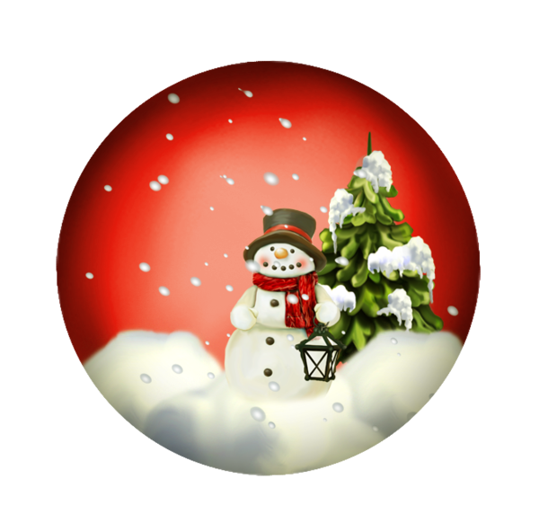 Transparent Paper Sticker Christmas Ornament Snowman for Christmas