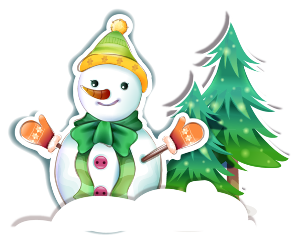Transparent Snowman Christmas Christmas Tree Fir for Christmas