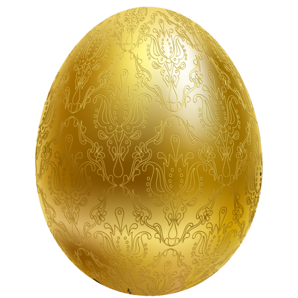 Transparent Easter Egg Gold Easter Egg Sphere for Easter