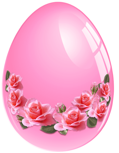 Transparent Easter Easter Egg Garden Roses Pink Rose for Easter