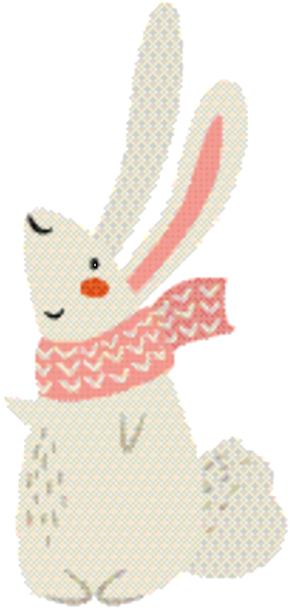 Transparent Rabbit Easter Bunny Paper Cartoon Pink for Easter