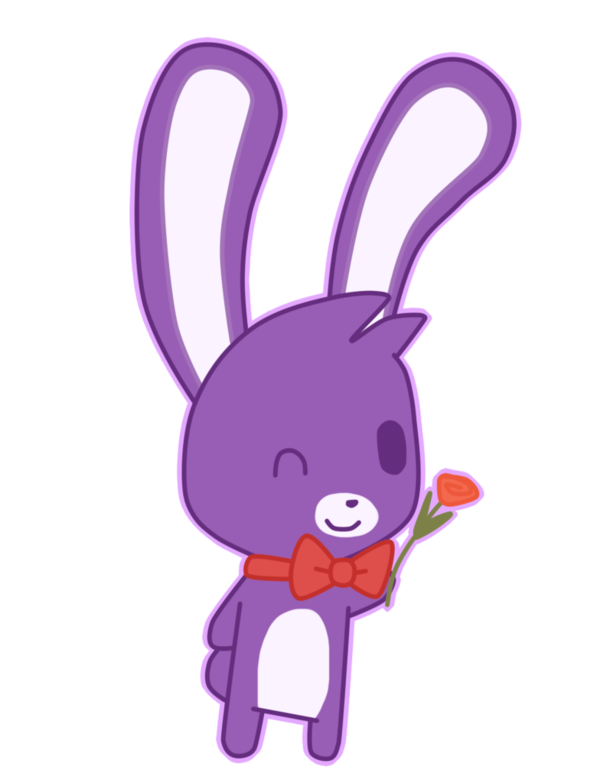 Transparent Rabbit Web Browser Easter Bunny Pink Purple for Easter