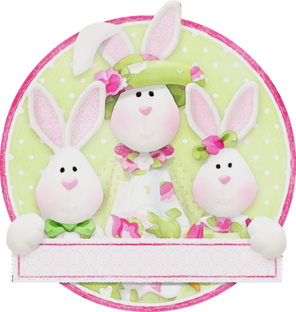 Transparent Easter Bunny Rabbit Easter Pink for Easter