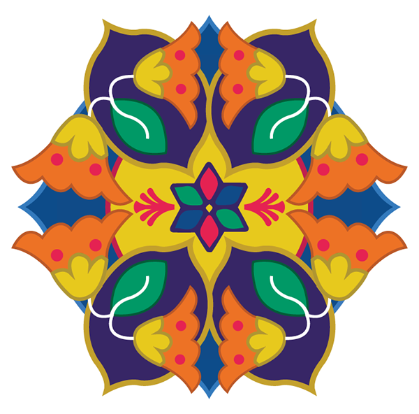 Transparent Kolam Rangoli Diwali Flower Symmetry for Diwali