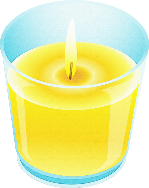 Transparent Candle Flameless Candle Votive Candle Yellow for Diwali