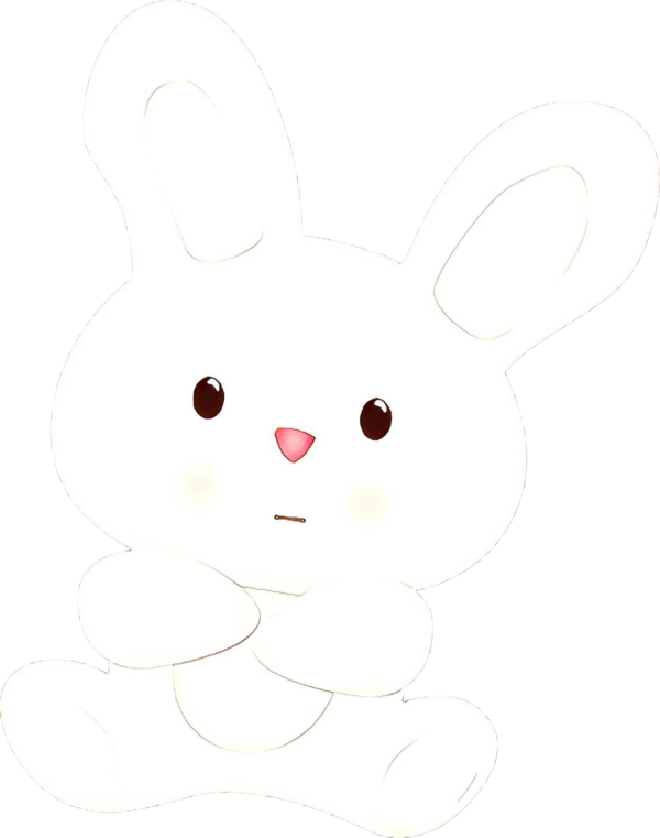 Transparent Hare Easter Bunny Whiskers Rabbit White for Easter
