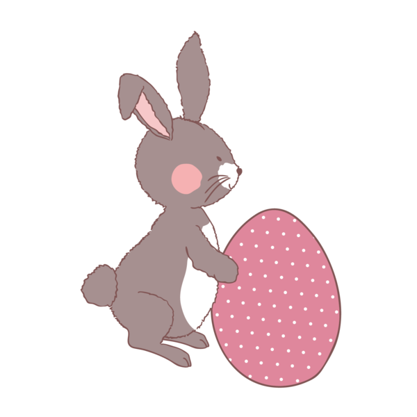 Transparent Easter Bunny European Rabbit Rabbit Pink for Easter