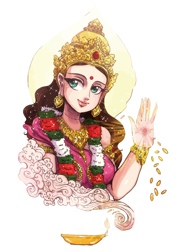 Transparent Ravana Ramayana Ganesha Flower for Diwali
