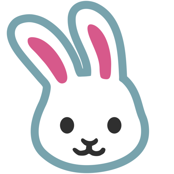 Transparent Easter Bunny Emoji Iphone Whiskers for Easter