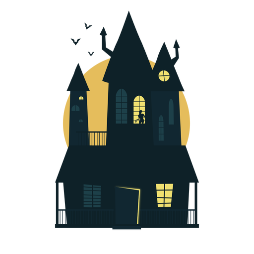 Transparent Haunted House House Halloween Building Facade for Halloween