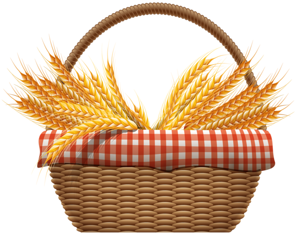 Transparent Basket Wheat Cereal Gift Basket for Thanksgiving