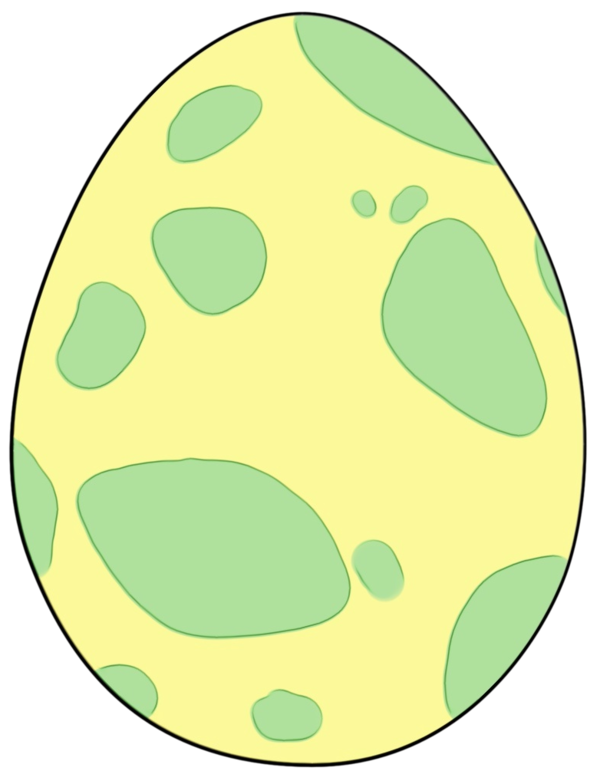 Transparent Green Yellow Cartoon for Easter