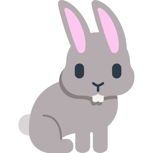 Transparent Hare Easter Bunny Rabbit Pink for Easter