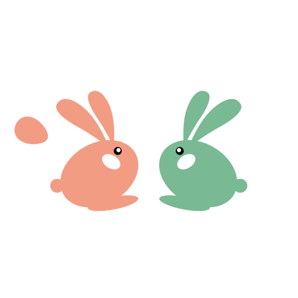 Transparent Mashimaro Rabbit Cartoon Easter Bunny Green for Easter