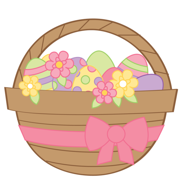 Transparent Easter Bunny Easter Easter Basket Pink Petal for Easter
