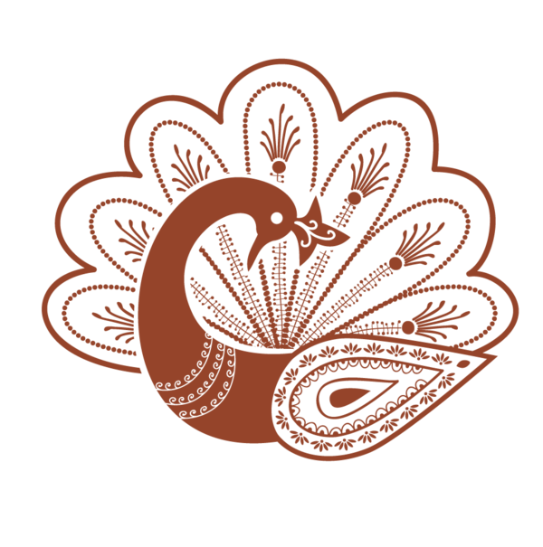 Transparent Peafowl Mehndi Henna Visual Arts Flower for Diwali