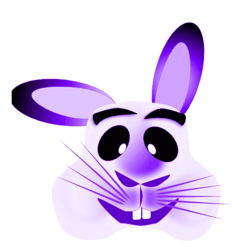 Transparent Easter Bunny Whiskers Snout Purple Rabbit for Easter