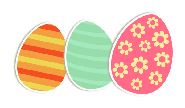 Transparent Cartoon Easter Egg Egg Circle for Easter