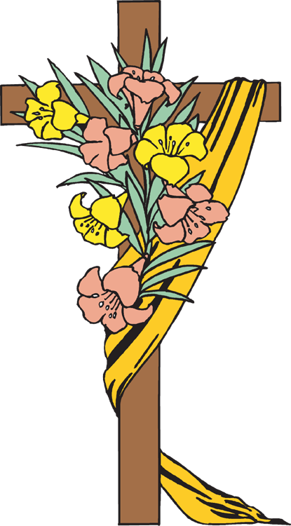 Transparent Easter Lily Easter Cross Flower Symmetry for Easter