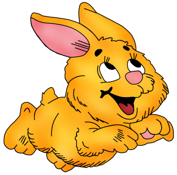 Transparent Easter Bunny Hare Easter Yellow Snout for Easter