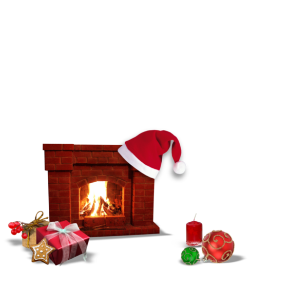 Transparent Christmas Day Fireplace Santa Claus Christmas Ornament Christmas Decoration for Christmas