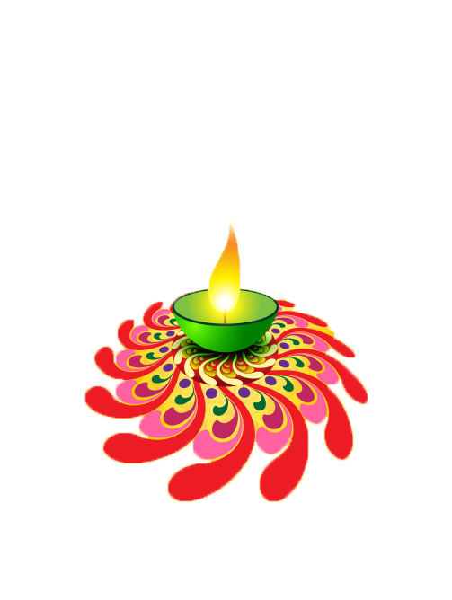 Transparent Diwali Greeting Card Wish Flower Petal for Diwali