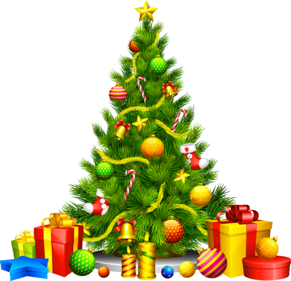 Transparent Christmas Tree Christmas Santa Claus Fir Evergreen for Christmas
