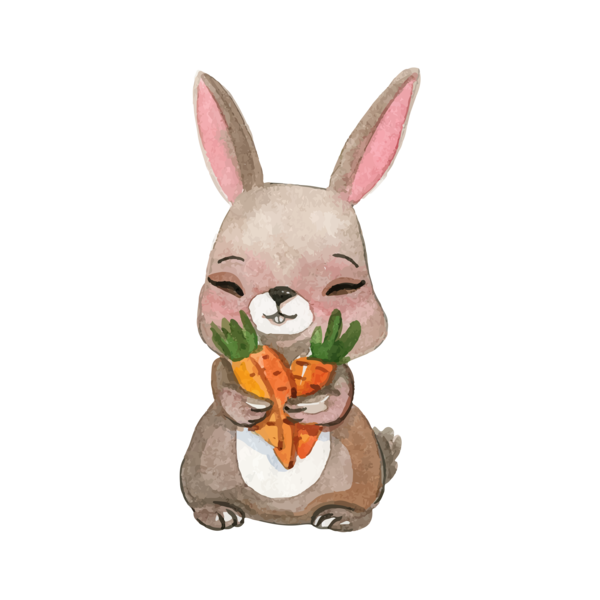 Transparent Drawing Painting Animation Easter Easter Bunny for Easter
