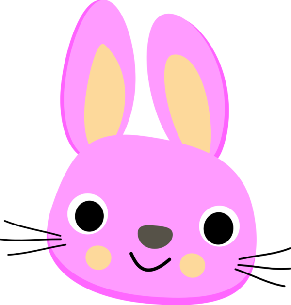Transparent Easter Bunny Leporids European Rabbit Pink Purple for Easter