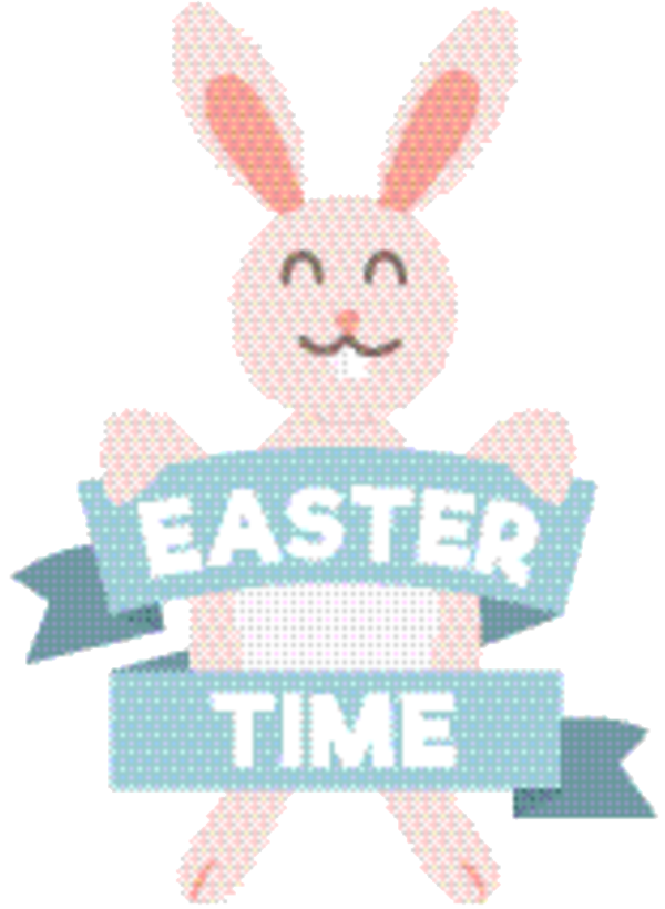 Transparent Easter Bunny Rabbit Paper Pink for Easter