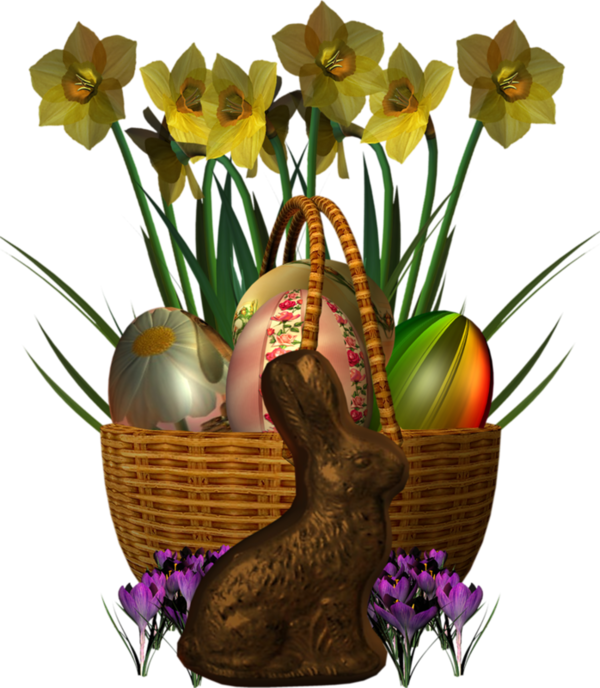 Transparent Easter Animation Computer Software Plant Flower for Easter