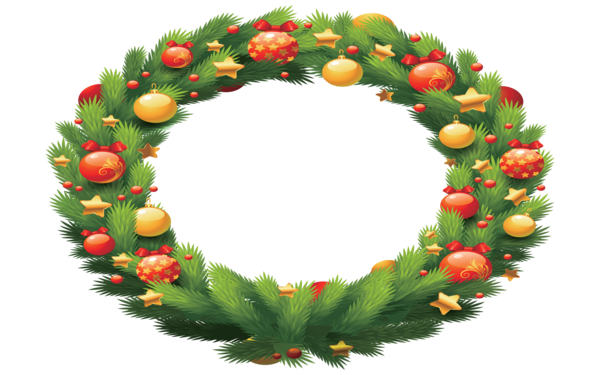 Transparent Wreath Christmas Santa Claus Christmas Decoration for Christmas