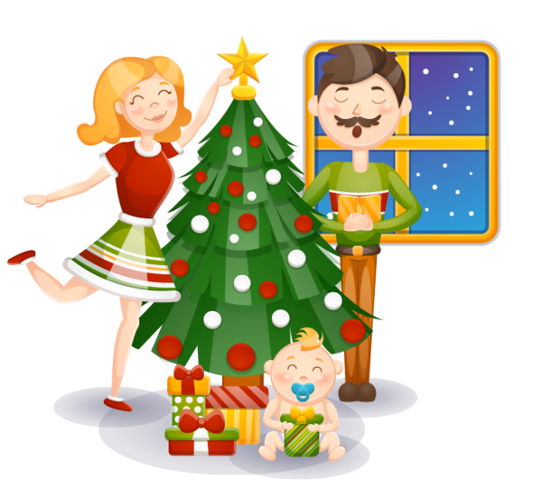 Transparent Christmas Tree Christmas Cartoon Fir Play for Christmas