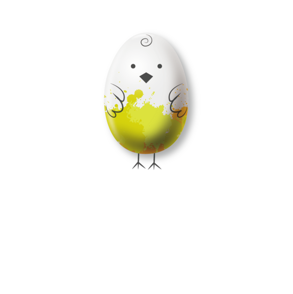 Transparent Easter Egg Material Yellow for Easter