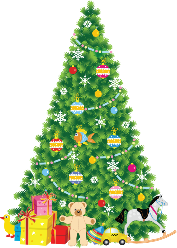 Transparent Santa Claus Christmas Tree Christmas Fir Pine Family for Christmas