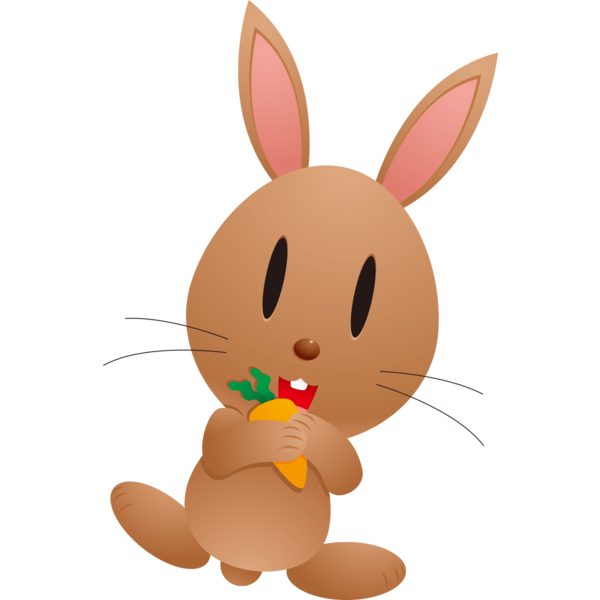 Transparent Cartoon Rabbit Animation Whiskers Easter Bunny for Easter