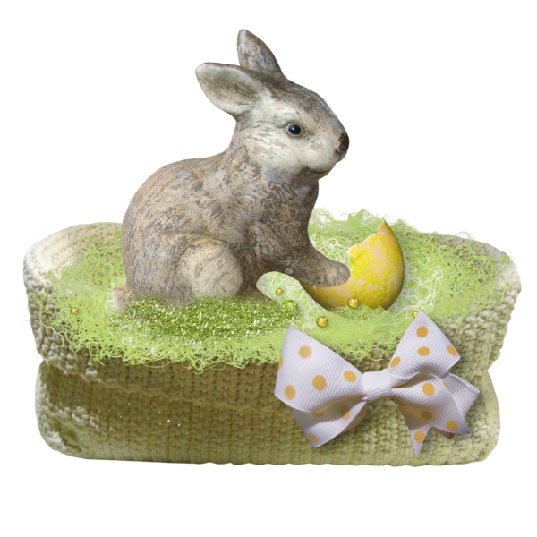 Transparent Eggshell Rabbit Bow Tie Hare for Easter