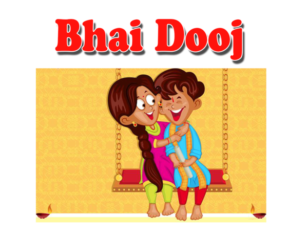 Transparent Bhai Dooj Raksha Bandhan Festival Cartoon Text for Diwali