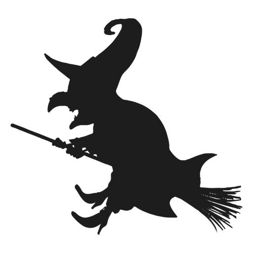 Transparent Wicked Witch Of The West Broom Witch Silhouette Stencil for Halloween
