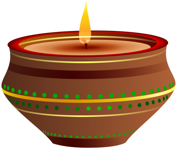Transparent Candle Editing Image Editing Ceramic Tableware for Diwali