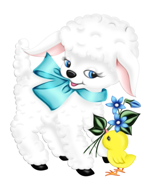 Transparent Sheep Lamb And Mutton Easter Cartoon Puppy for Easter
