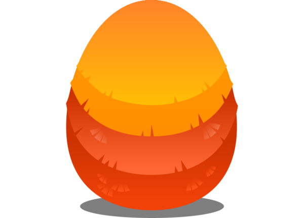 Transparent Easter Egg Easter Sphere Orange Egg for Easter
