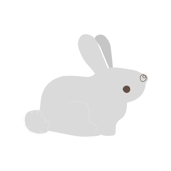 Transparent Easter Bunny Hare Rabbit Tail for Easter
