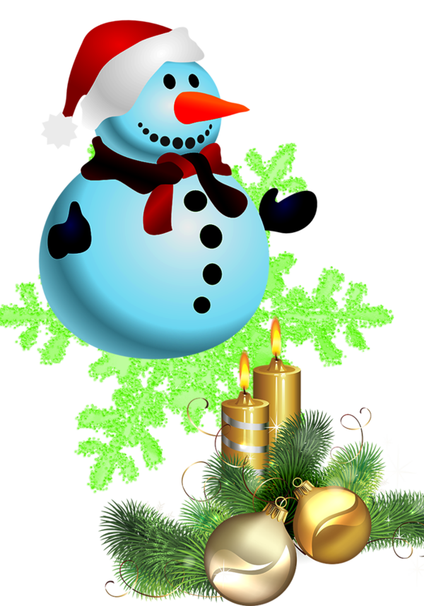 Transparent Crvenka Candle Christmas Snowman Fir for Christmas